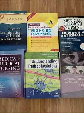 6 NURSING SCHOOL BOOKS! Can be purchased as bundle or seperate!